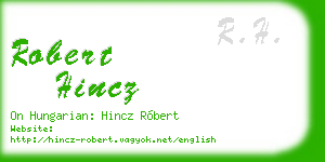 robert hincz business card