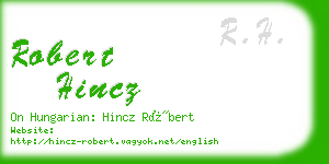 robert hincz business card